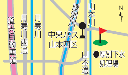 山本緑地コースの地図