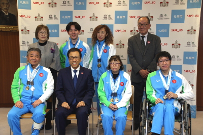 特別全国障害者スポーツ大会金メダリスが表敬訪問