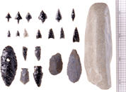 写真9発掘された縄文時代の石器