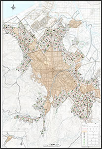 札幌市住区整備基本計画図の拡大図にリンク