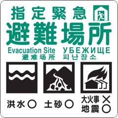 指定緊急避難場所の標識
