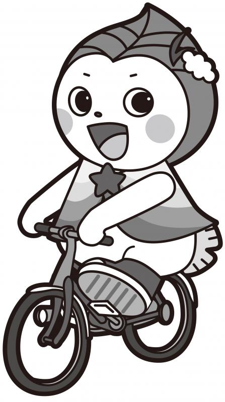 ぽっぴぃが自転車に乗るイラスト