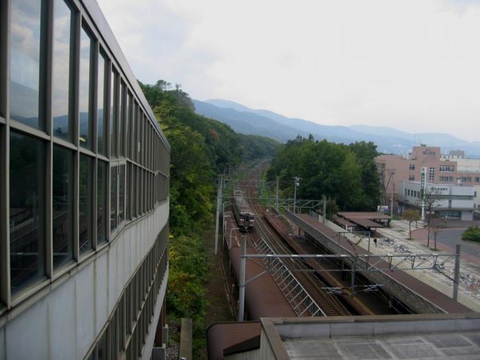 星置駅から見た小樽方面の線路