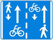 画像：ルール（歩行者と自転車の通行区分）