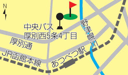 厚別西川河川敷コースの地図