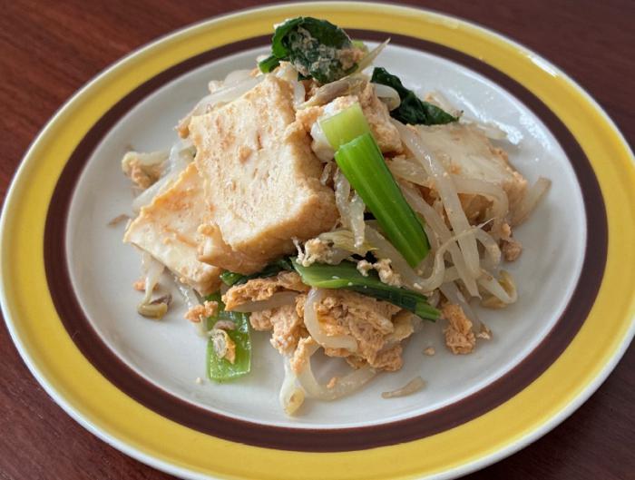 厚揚げと小松菜の簡単チャンプルーレシピ