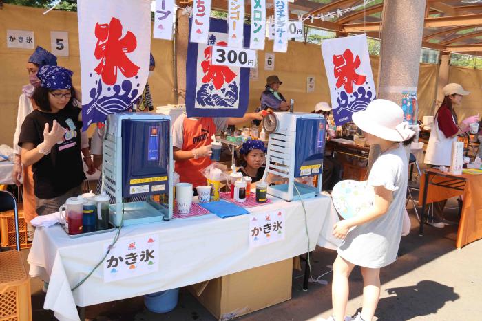 かき氷のコーナーの様子