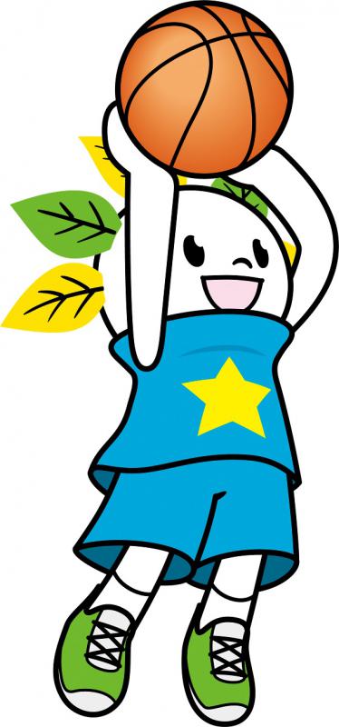 ピカットくんイラスト（バスケットボール）