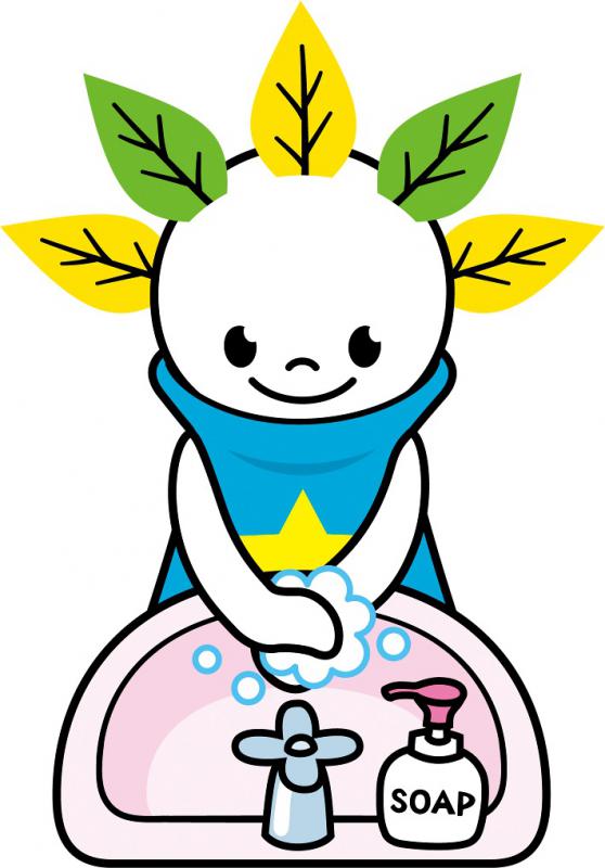 ピカットくんイラスト（手洗い）