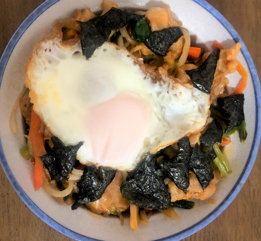 炒めビビンバ丼