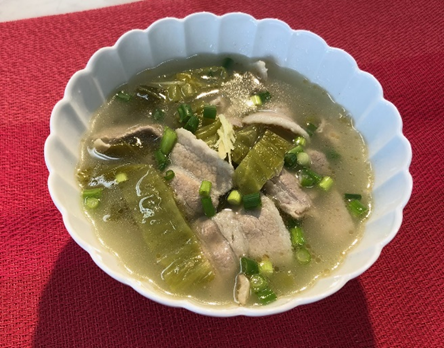豚バラ高菜スープ