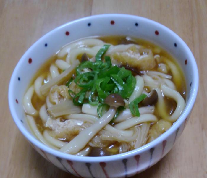 きのこと小揚げあんかけうどん