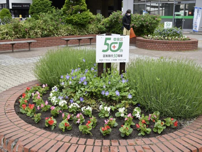 花植え後花壇1