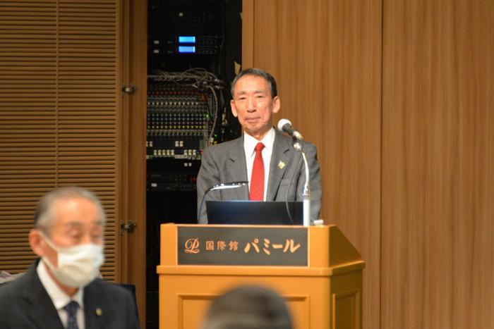 防災の取り組みを発表する幌西地区の佐藤防災部長