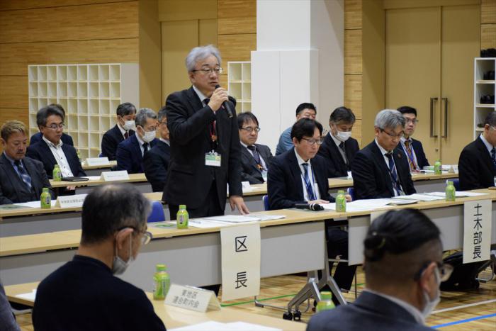 冒頭あいさつをする中川雅己（なかがわ・まさき）中央区長