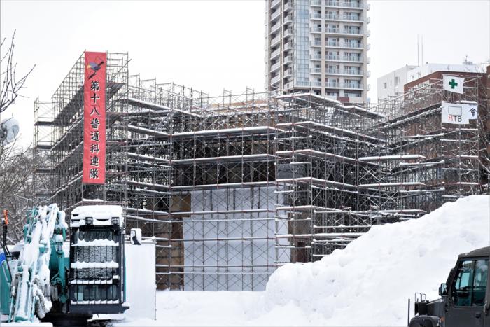 大通西8丁目の制作風景