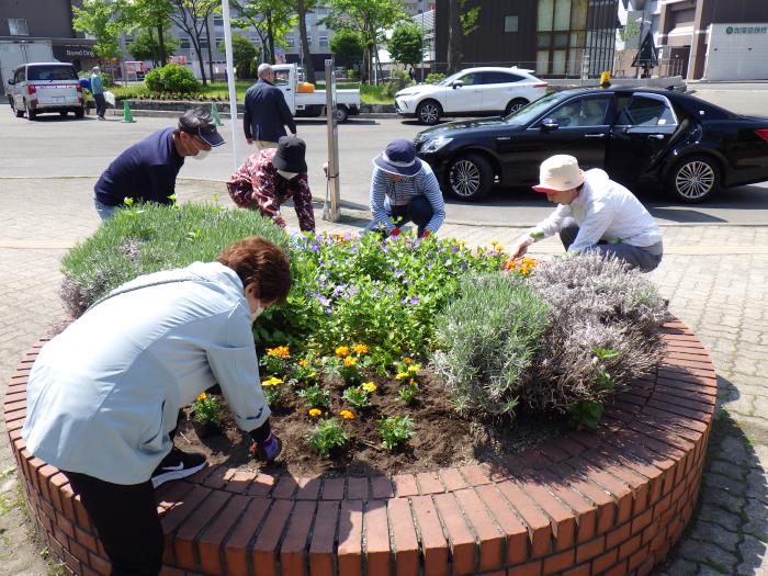 花植えの様子