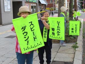 写真：交通安全街頭啓発の様子