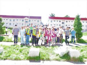 りんりん公園で記念撮影