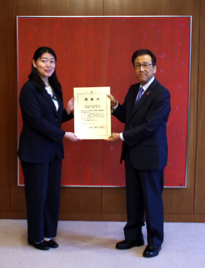 「さっぽろ圏『ひとづくり』プロジェクト」への寄付に対する感謝状贈呈式を行いました