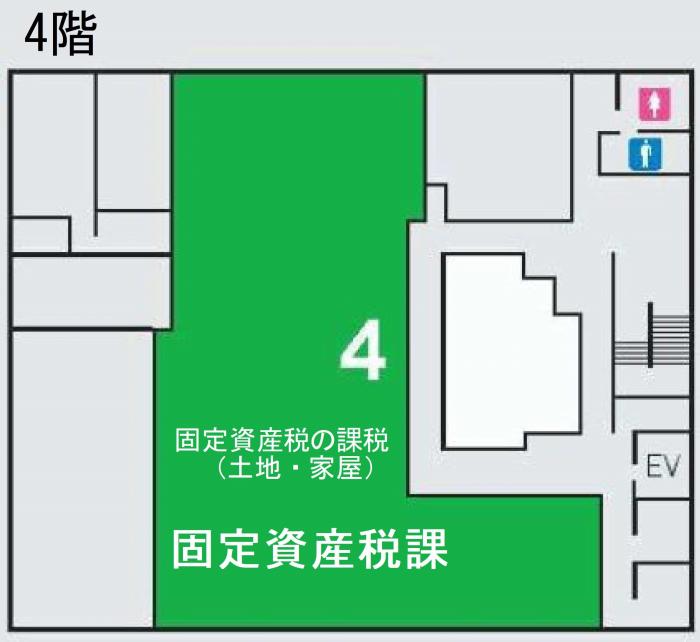 南部市税事務所庁舎内位置図4階