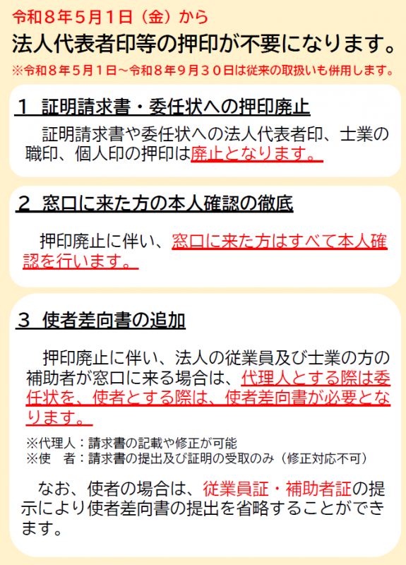 押印が不要になります