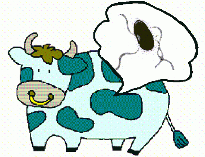 牛と菌のイラスト