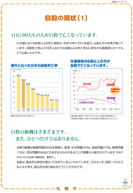 自殺に関する普及啓発パネル「自殺の現状（日本では1日に70人もの人が自ら命を絶っています）」の画像