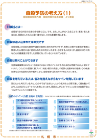 自殺に関する普及啓発パネル「自殺予防について（自殺予防の考え方1）」の画像