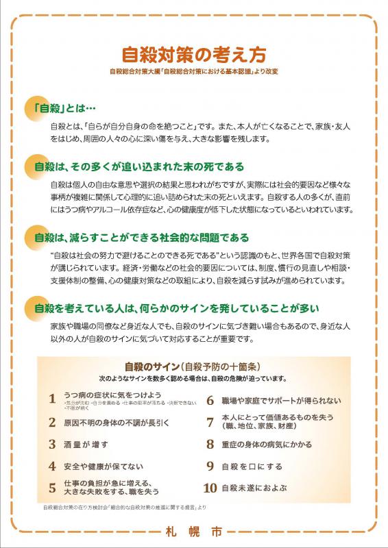 自殺対策の考え方