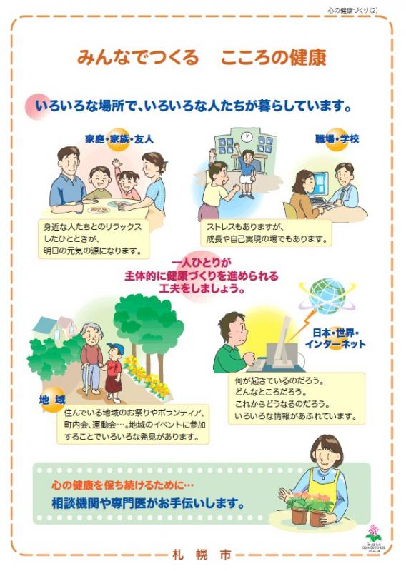 精神保健福祉に関する普及啓発パネル「みんなでつくる心の健康」の画像