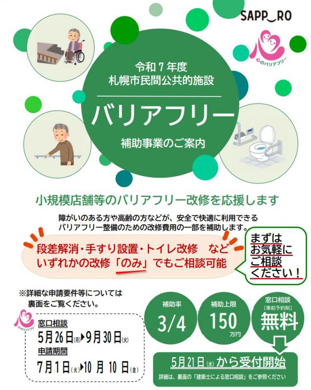 令和7年度民間公共的施設バリアフリー補助事業チラシ