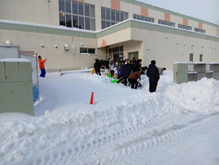 除雪ボランティア活動（作業前）