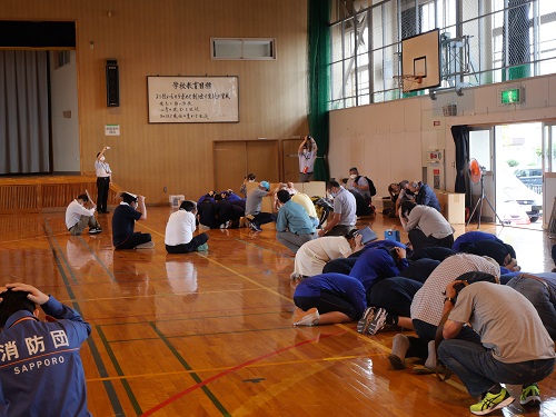 区防災訓練の様子