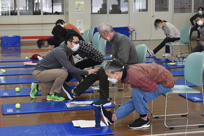 ストレッチの様子