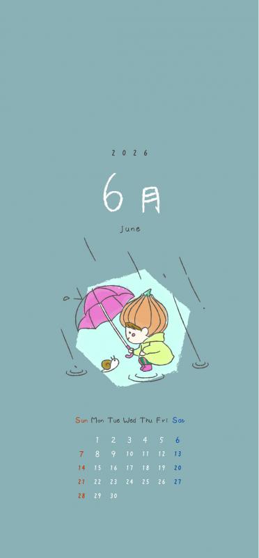 6月のカレンダーイラスト