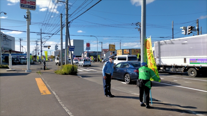 東警察署の激励