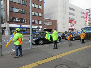 交通安全運動の様子