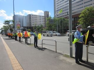 交通安全運動の様子