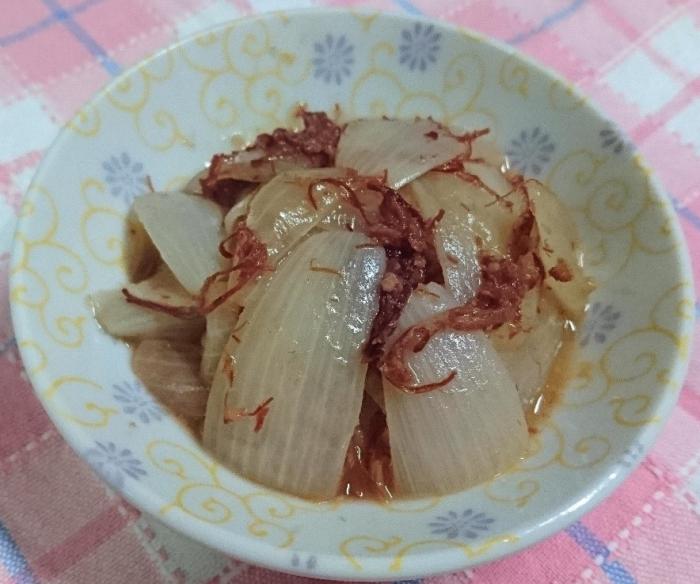 玉ねぎのコーンビーフ煮の写真