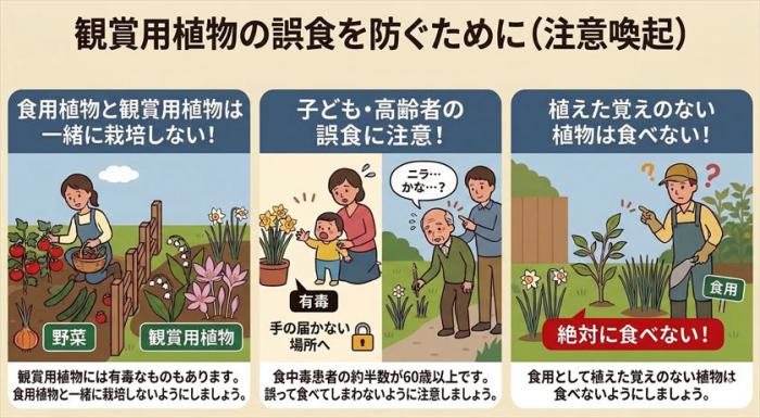 観賞用植物の誤食を防ぐために