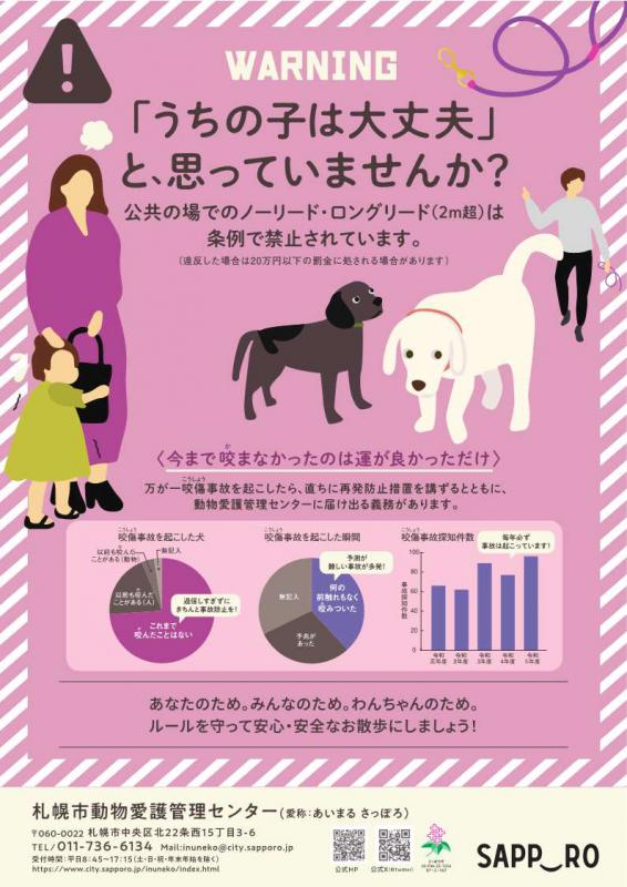 犬ノーリード防止啓発チラシ