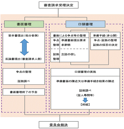 審査手続のフロー図