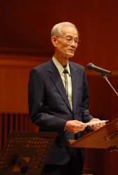 「環境首都・札幌」宣言市民式典でのスピーチの写真