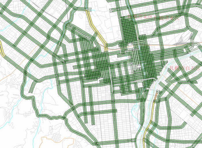 区間別集計データ　中央区（北部）　昼間