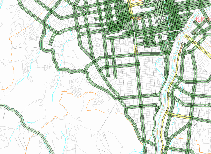 区間別集計データ　中央区（南部）　夜間
