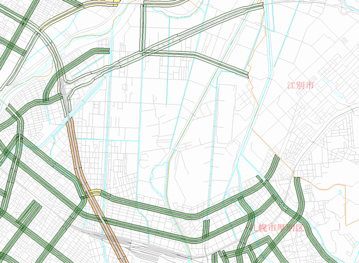 区間別集計データ　厚別区(北部)　昼間