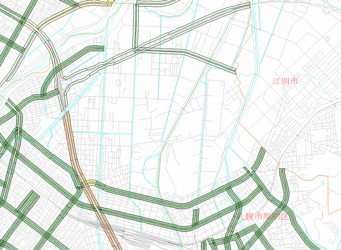 区間別集計データ　厚別区(北部)　夜間