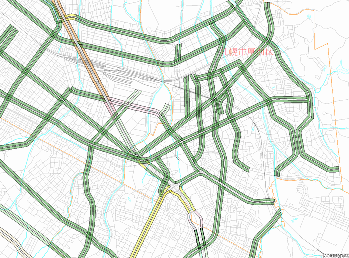 区間別集計データ　厚別区(南部)　昼間