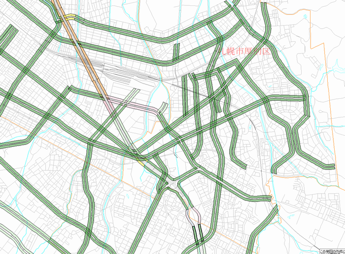 区間別集計データ　厚別区(南部)　夜間